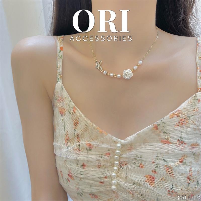 Dây chuyền nữ hoa hồng Rosabella thời trang ORI ACCESSORIES D113