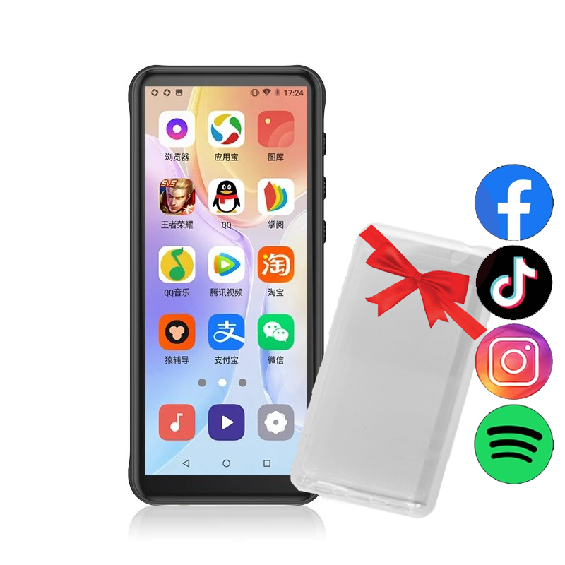 Máy Nghe Nhạc Android 8.1 MP4 Màn Hình Cảm Ứng 4.0 Inch Bluetooth WiFi Ruizu Z80 - Hàng Chính Hãng