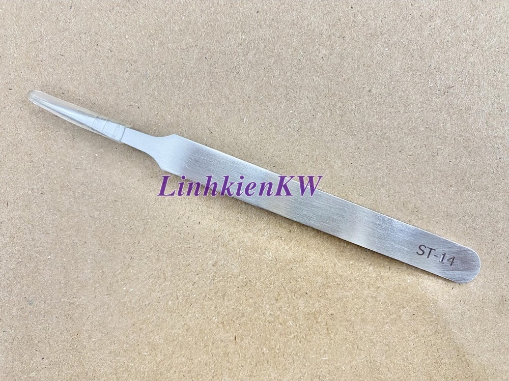 Nhíp Nhọn Tweezers Hợp Kim Thép Không Gỉ ST-14, Chống Từ Tĩnh Mới, Chính gốc.