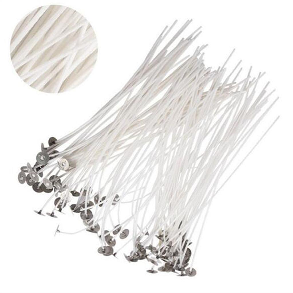 Wholesale Cotton Candle Wicks with Sustainers for Candle Making 50pcs 8cm