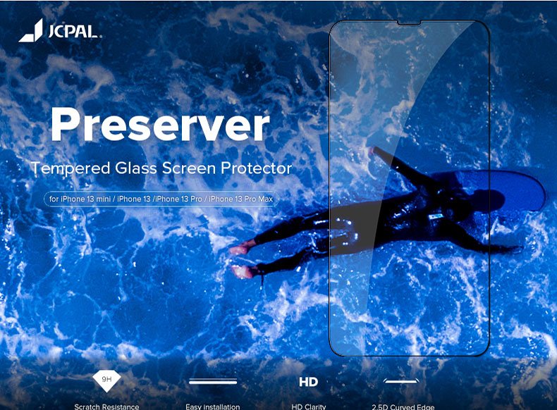 Miếng Dán Cường Lực JCPAL Preserver 2.5D Dành Cho iPhone 13ProMax-13Pro-13-13Mini  - Hàng Chính Hãng