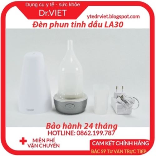 Đèn phun tinh dầu LA30 phun các hạt sương chứa tinh dầu siêu nhỏ ra không khí, giúp lan tỏa hương thơm tinh dầu nhanh