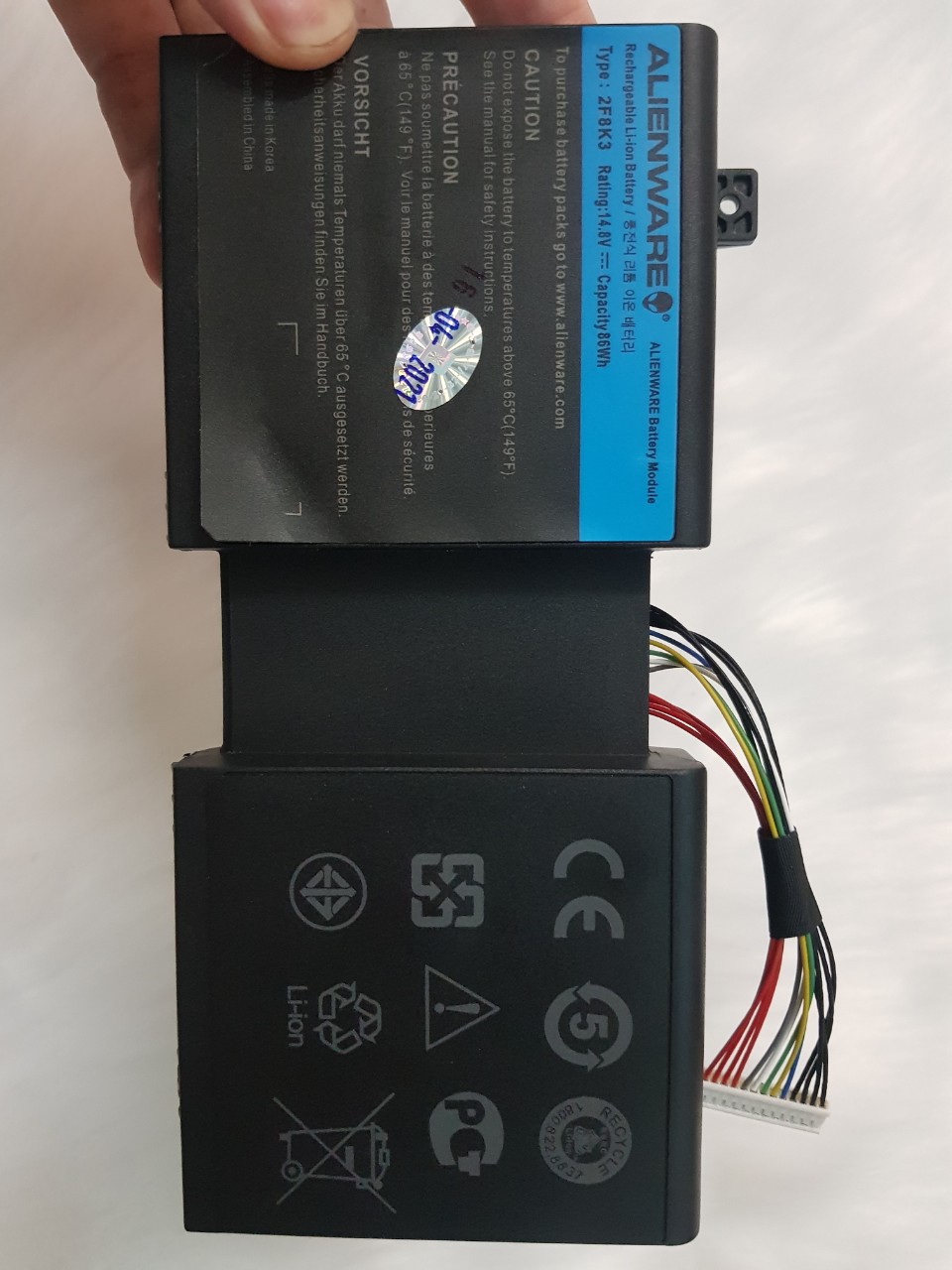 Pin laptop Alienware M17X R5 - M18X R3 (2F8K3) Battery 86wh - Hàng chính hãng