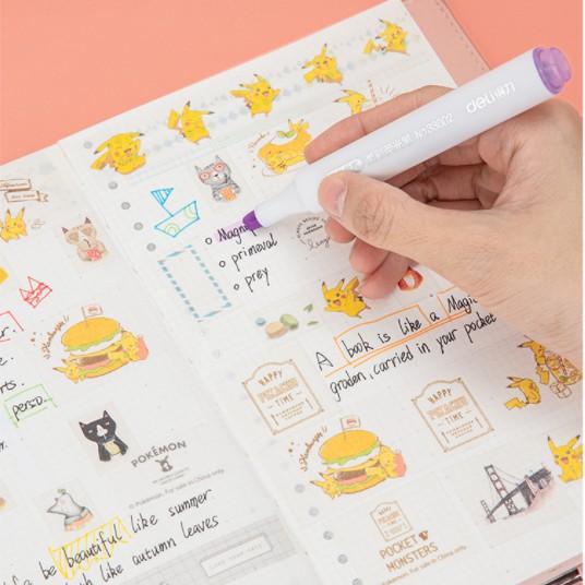 Set 6 chiếc bút highlight dạ quang dấu dòng Deli - Bảng màu pastel macaron - 33002