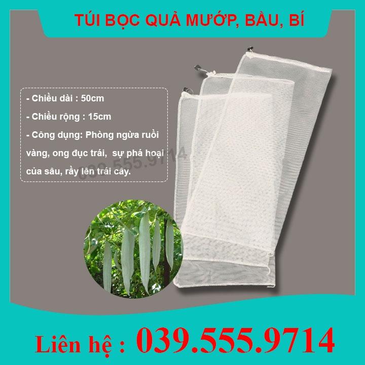 50 Túi Bao Mướp, Bầu, Bí (50x15cm) - Túi Bao Trái Cây tránh côn trùng