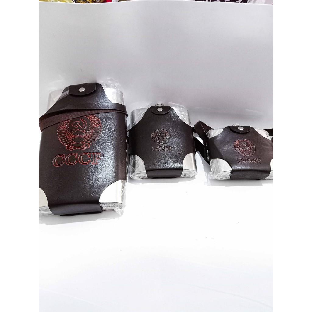Bình tông inox đựng nước, đựng rượu các cỡ từ một lít --> 5,4 lít tặng kèm bao da chất lượng cao,chắc c