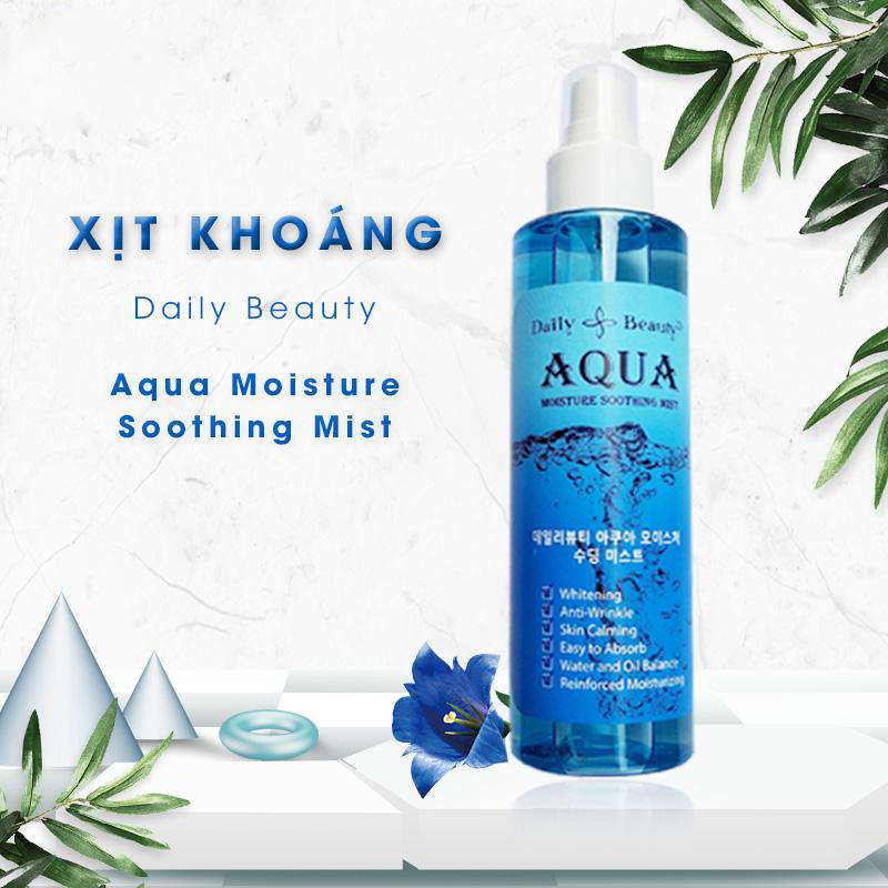 Bộ mỹ phẩm chăm sóc da khô Daily Beauty R&amp;B Việt Nam nhập khẩu chính hãng LB Cosmetic Hàn Quốc, dưỡng ẩm, làm trắng, xóa nhăn, mờ nám tàn nhang, chăm sóc da khô toàn diện