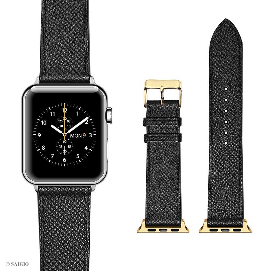 Dây Đồng Hồ Apple Watch 49mm 45mm 44mm 42mm, Chất Liệu Da Bê EPSOM Thảo Mộc Cao Cấp, Nhập Khẩu Từ Châu Âu, Dây Đeo Phong Cách Hiện Đại và Sang Trọng, Tương Thích Các Phiên Bản Series Ultra2/Ultra/SE2/SE/10/9/8/7/6/5/4/3/2/1