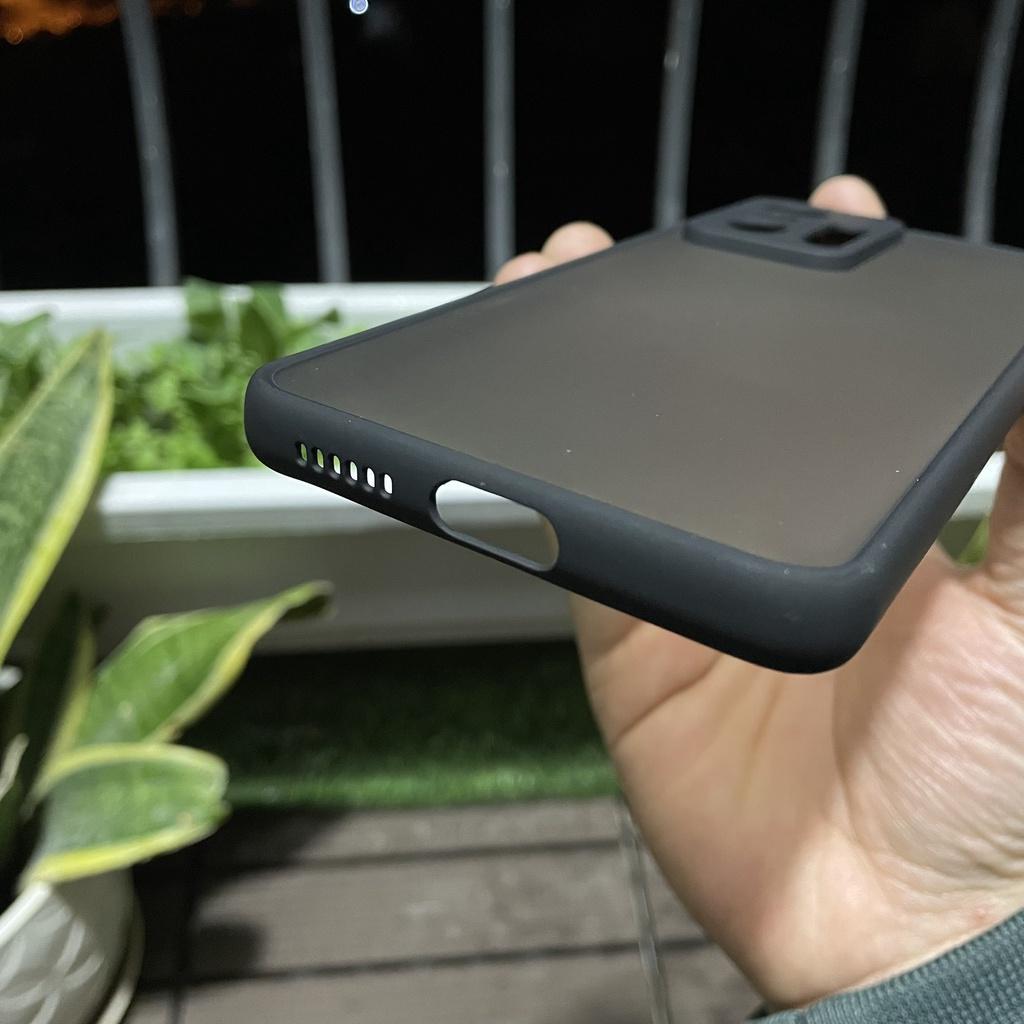 Ốp lưng cứng nhám mờ viền silicon bảo vệ camera dành cho Mi 11T