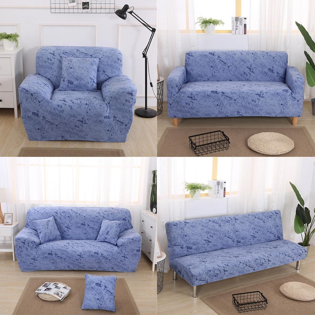 Elastic Sofa Cover 4 Sizes Blue