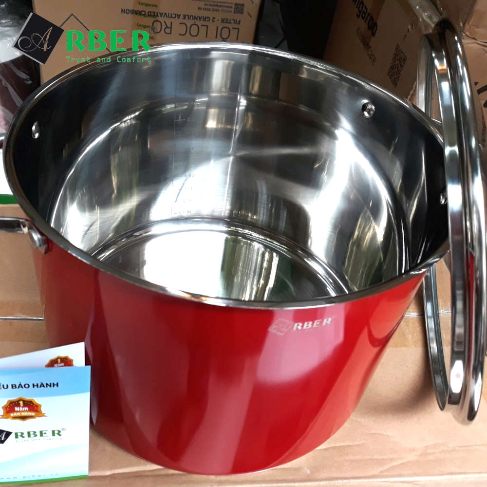 Nồi luộc gà Inox 304 cao cấp Kalpen Arber Đức AN28SMD size 28cm dung tích 11L