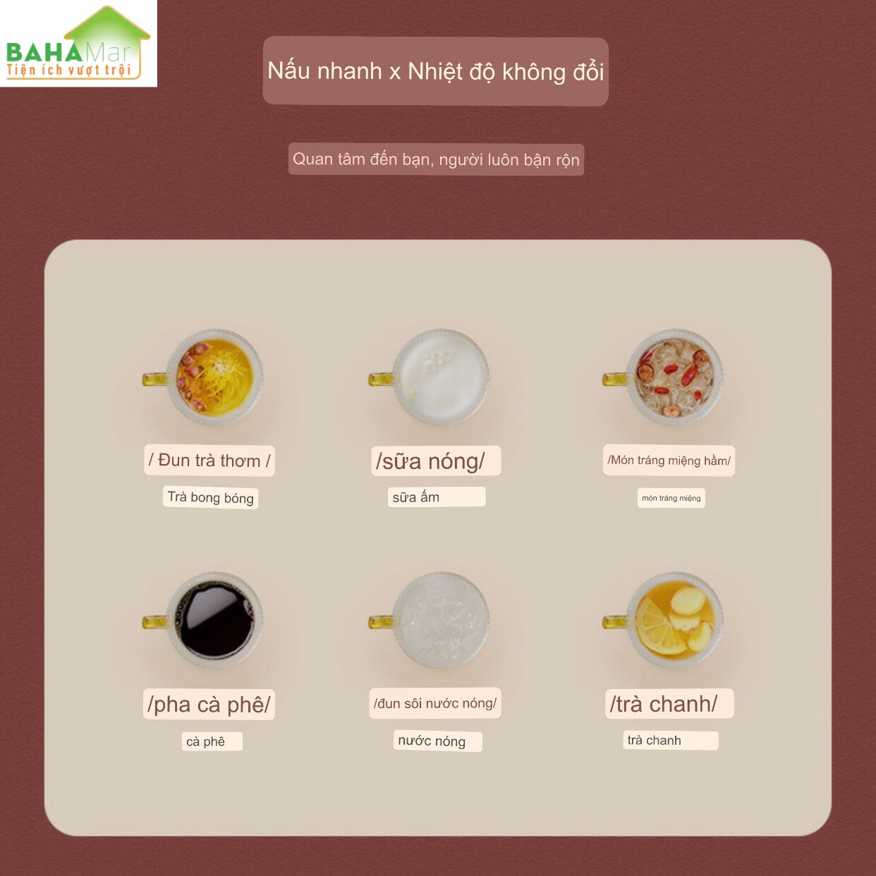 BỘ ẤM PHA TRÀ ĐIỆN CÁCH NHIỆT "BAHAMAR" dùng pha cafe, trà hoa, trà dưỡng nhan… rất nhanh gọn