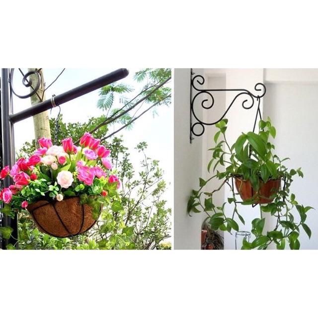 Chậu Treo Xơ Dừa Khung Sắt Đặc - Trồng Cây treo Fi30 - Coconut Fiber Hanging Pots