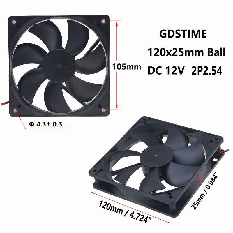 1 Pcs Gdstime 11mm x 11mm PC Case Cooler 11V DC Two Ball 1111B 0.41A Industrial Machine Cooling Fan 11x11mm 11cm 3300RPM