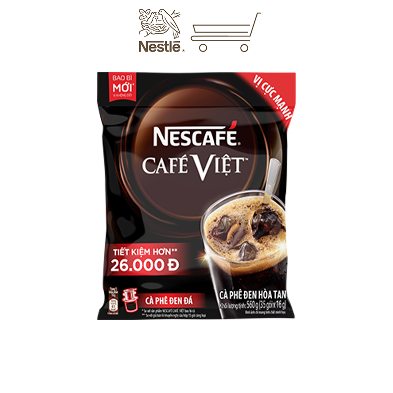Combo 2 bịch cà phê đen hòa tan NESCAFÉ CAFÉ VIỆT