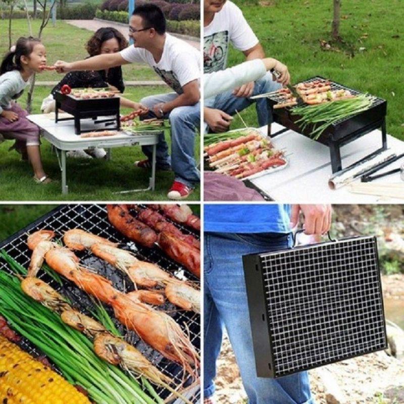 Bếp Nướng Than Hoa Portable Có Quai Xách Gấp Gọn - Lò Nướng Than