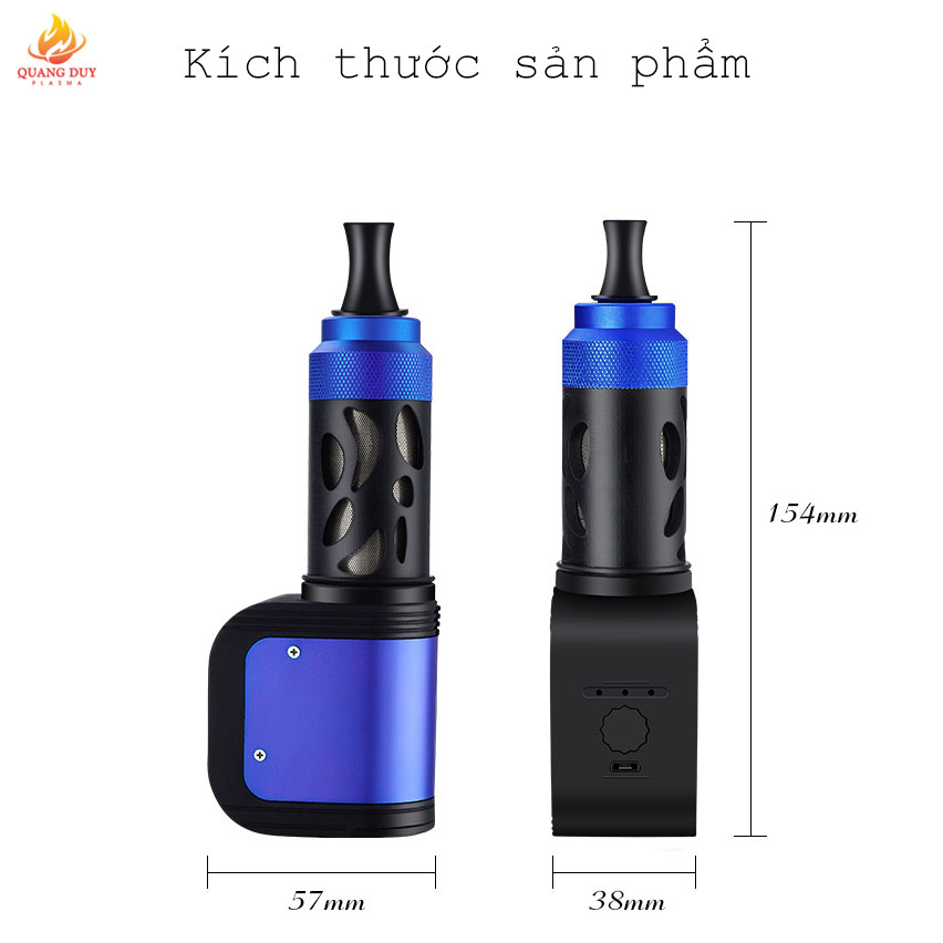 Phụ kiện hút thuôc la kiêm bật lửa điện plasma 4 tia tích hợp gạt tàn thuốc tiện lợi