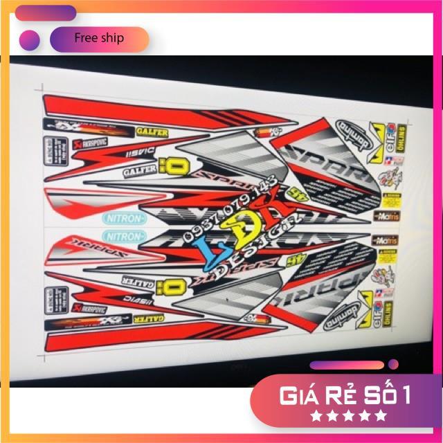 Tem rời dành cho xe Exciter 2009 Spark đỏ đen .