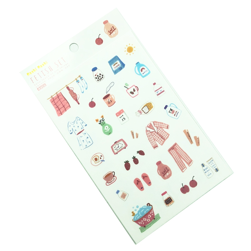 Sticker Fetish Set 009 (1x4) - Mẫu 3 - Soft Day - Màu Hồng