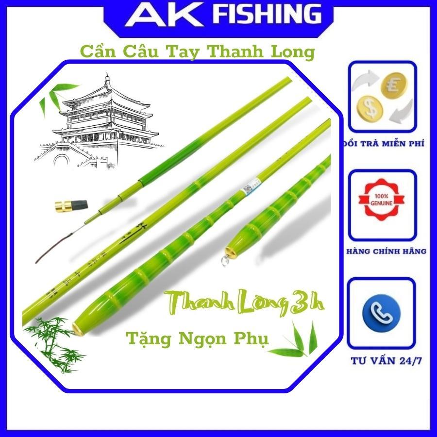 Cần câu tay Thanh Long trúc xanh 3h câu đơn câu đài chuyên câu chép diếc bộ cần rút chính hãng chất lượng giá rẻ