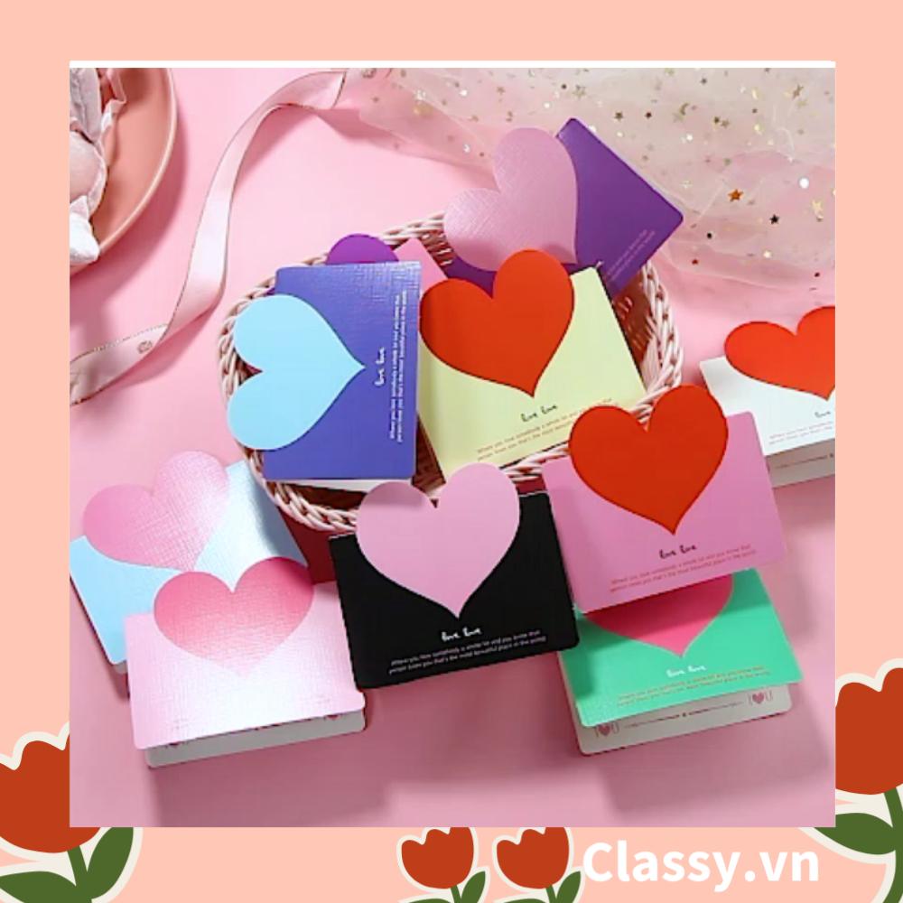 Thiệp dễ thương Classy chúc mừng 8-3, 20-11, Sinh Nhật, Lễ, Tình Yêu in hình trái tim Q1305