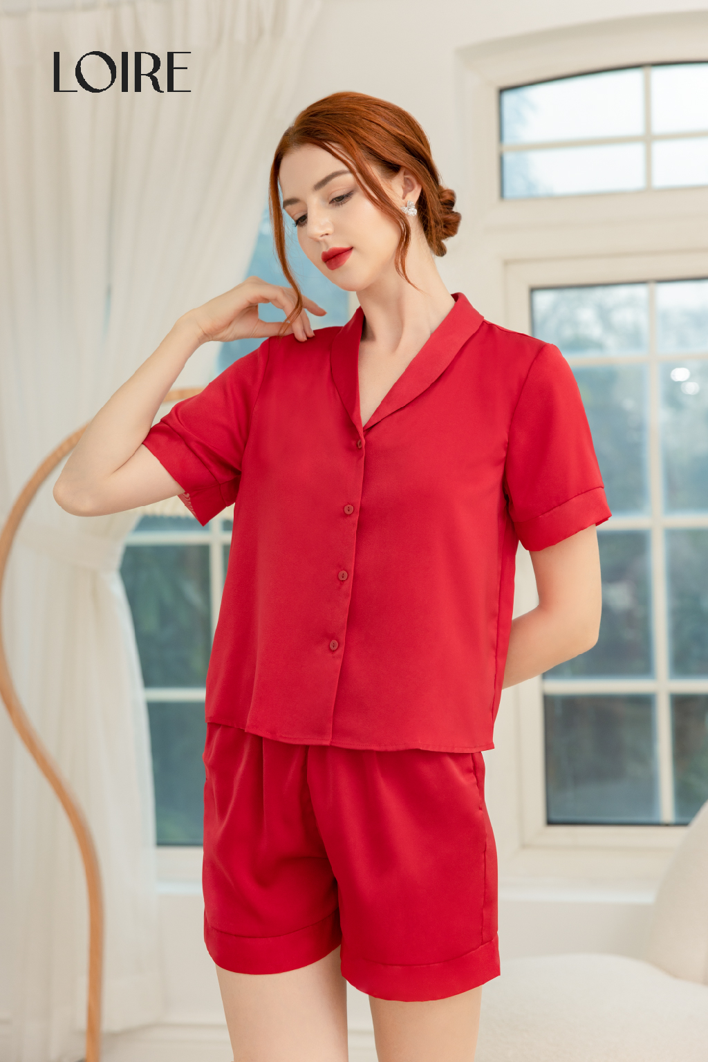 Bộ Đồ Ngủ Pijama Lụa Basic Loirechic LPN14