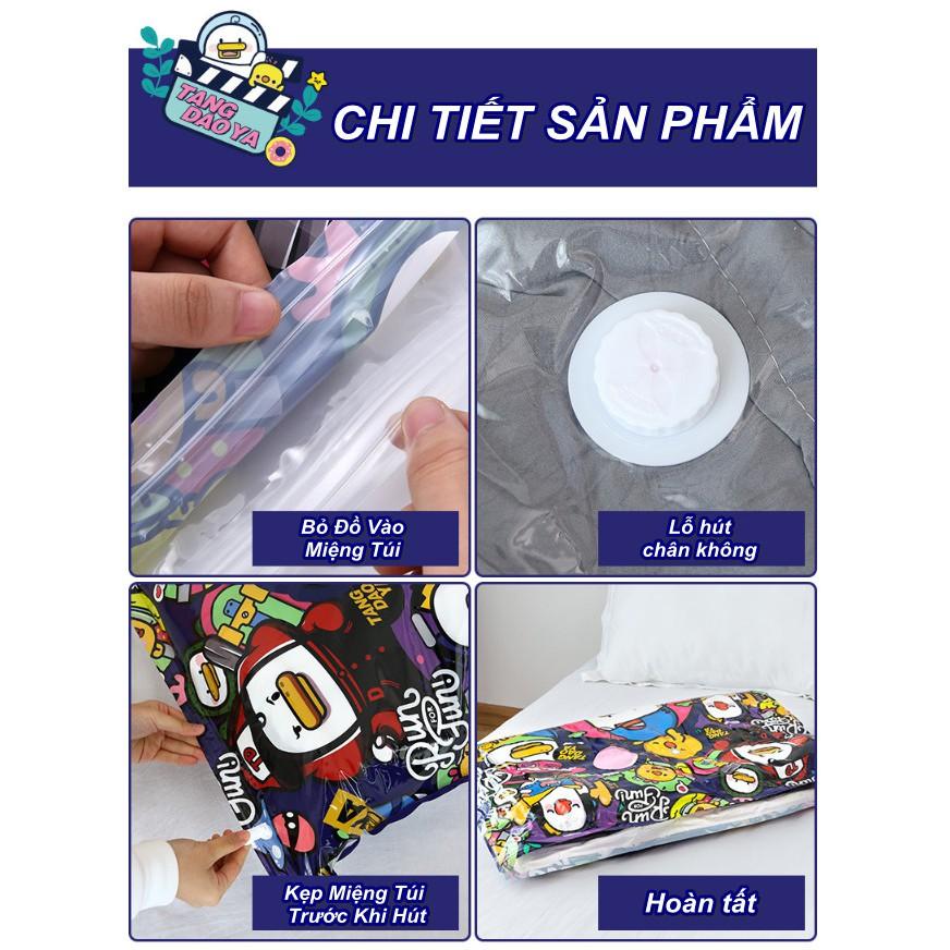 Combo 10 Túi hút chân không TANGDAOYA bảo quản quần áo vật dụng - Tặng kèm máy hút chân không bằng tay