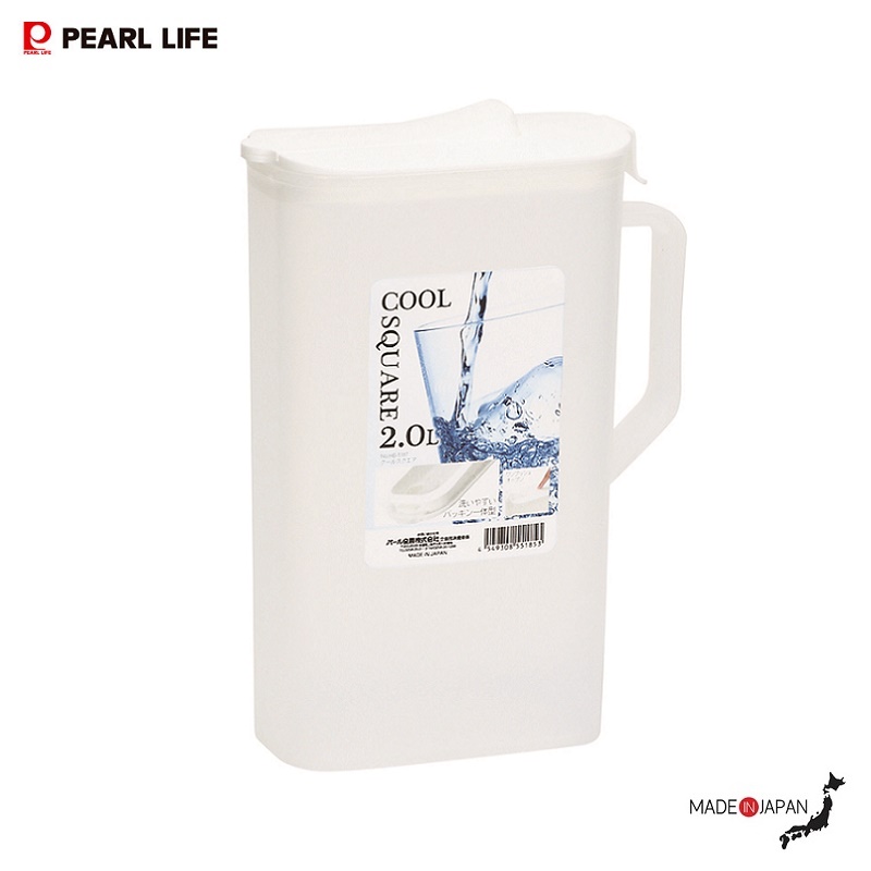 Bình nước Pearl Life Cool Square 2L, làm từ nhựa PP cao cấp vô cùng tiện lợi & hữu ích - nội địa Nhật Bản