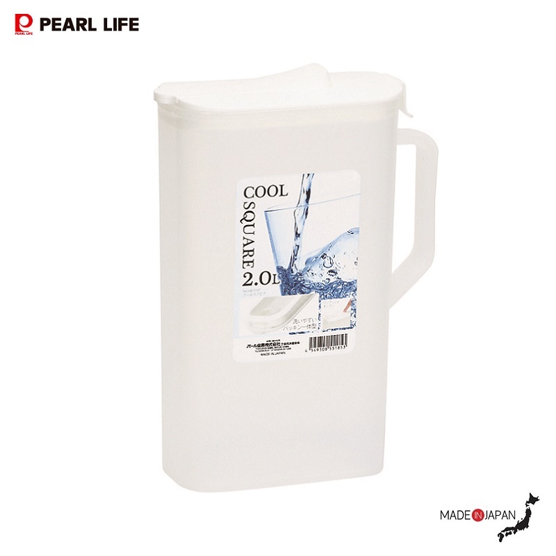 Bình nước Pearl Life Cool Square 2L, làm từ nhựa PP cao cấp vô cùng tiện lợi &amp; hữu ích - nội địa Nhật Bản