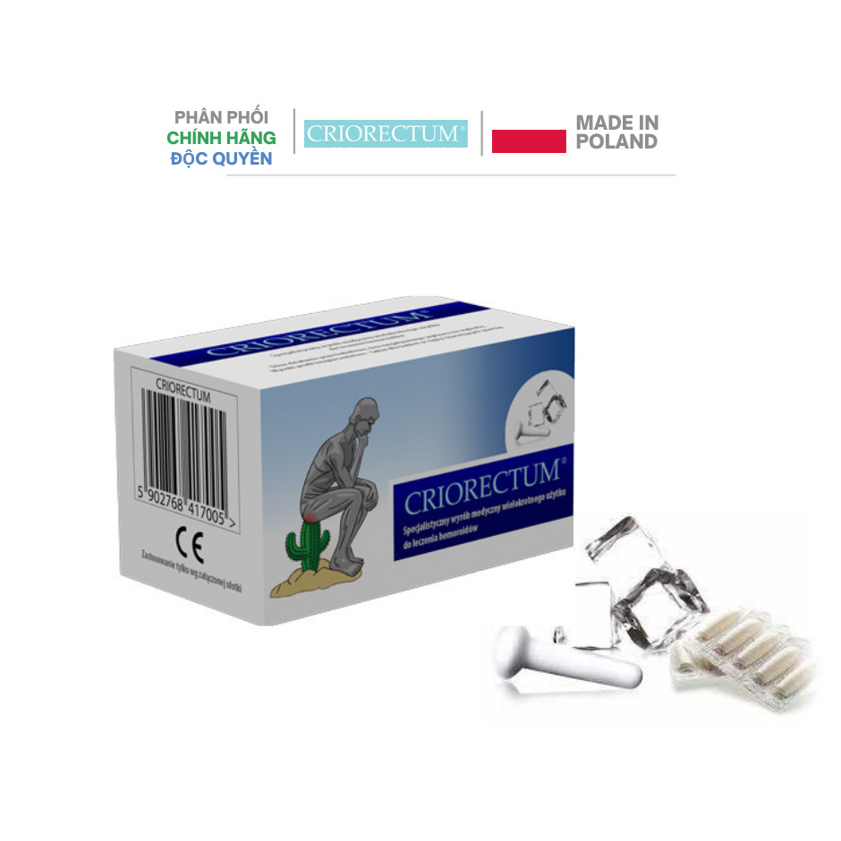 Criorectum Dialor  Dụng Cụ Trị Liệu Áp Lạnh Hậu Môn Trực Tràng Điều Trị Trĩ Nội, Trĩ Ngoại, Cầm Máu, Giảm Đau Viêm Sưng Tấy, Liền Nhanh Vết Thương, Nhuận Tràng Điều Trị Táo Bón Bà Bầu, Trẻ Sơ Sinh Trẻ Nhỏ. Nhập khẩu Ba Lan