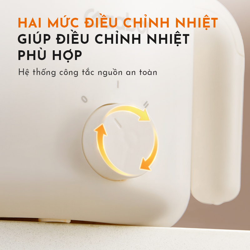 Nồi điện đa năng dung tích 1,5L GAABOR GR-N15A phủ lớp chống dính, công suất 600W, điều khiển 2 mức nhiệt - Hàng chính hãng.