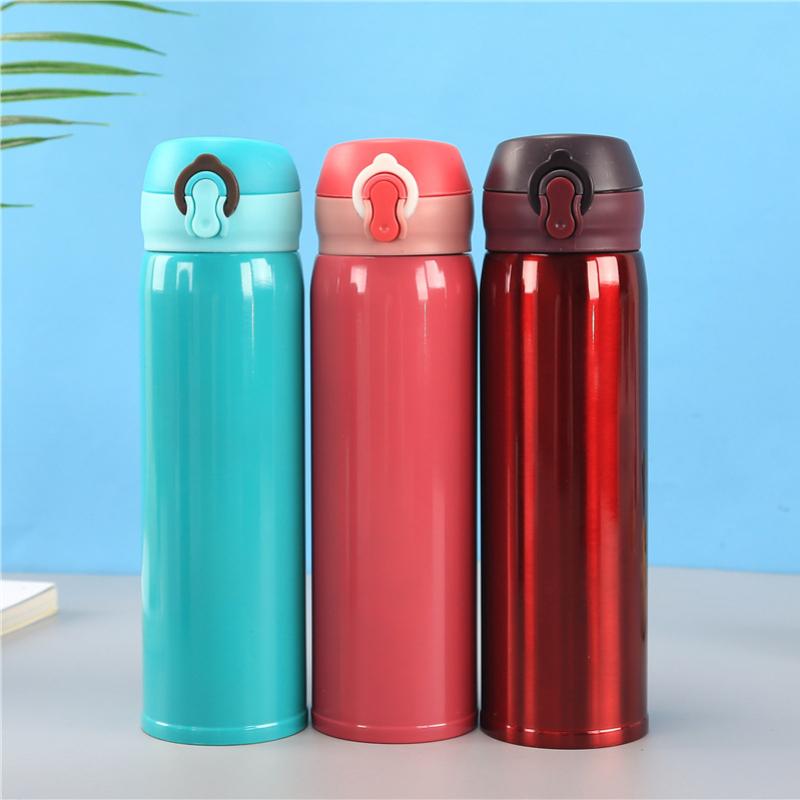 Chống Rò Rỉ Inox Giữ Nhiệt Di Động Ngoài Trời Du Lịch Đi Bộ Đường Dài Công Sở Nhiệt Cốc Cà Phê Trà Giữ Nhiệt Bình Sữa Kid Hút Chân Không 500ML