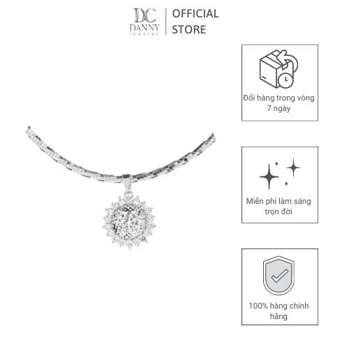 Mặt Dây Chuyền Nữ Bạc 925 Danny Jewelry Xi Bạch Kim DI4GZ009