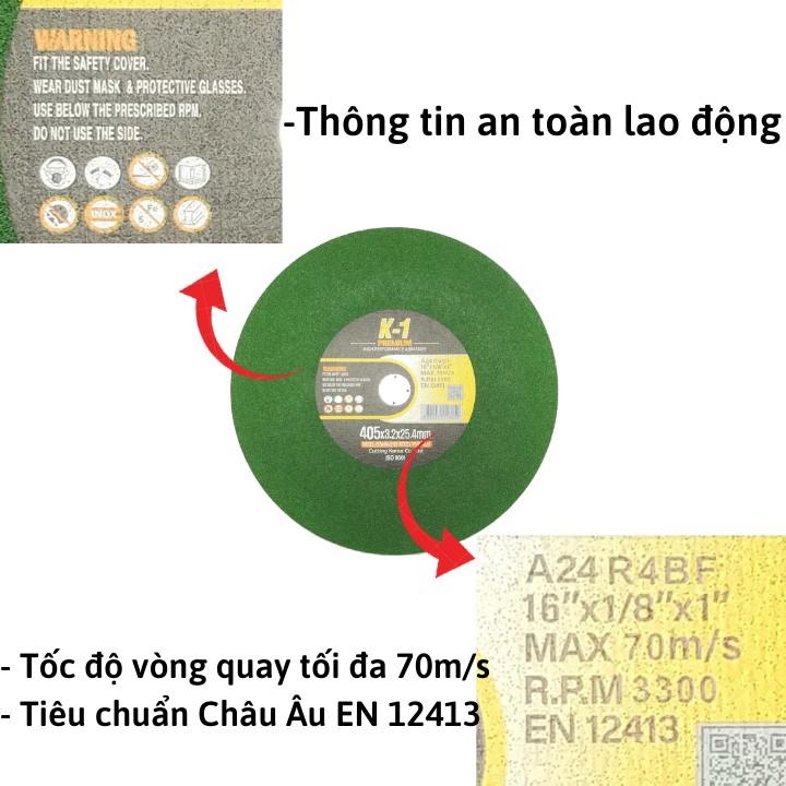 Thùng 20 viên ĐÁ CẮT SẮT 400 | Đá cắt K1 xanh 405 | Đá cắt sắt phi 400