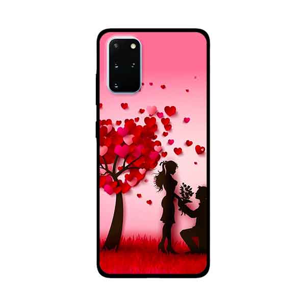 Ốp Lưng Dành Cho Samsung Galaxy S20 Plus mẫu Nền Trái Tim 1 - Hàng Chính Hãng