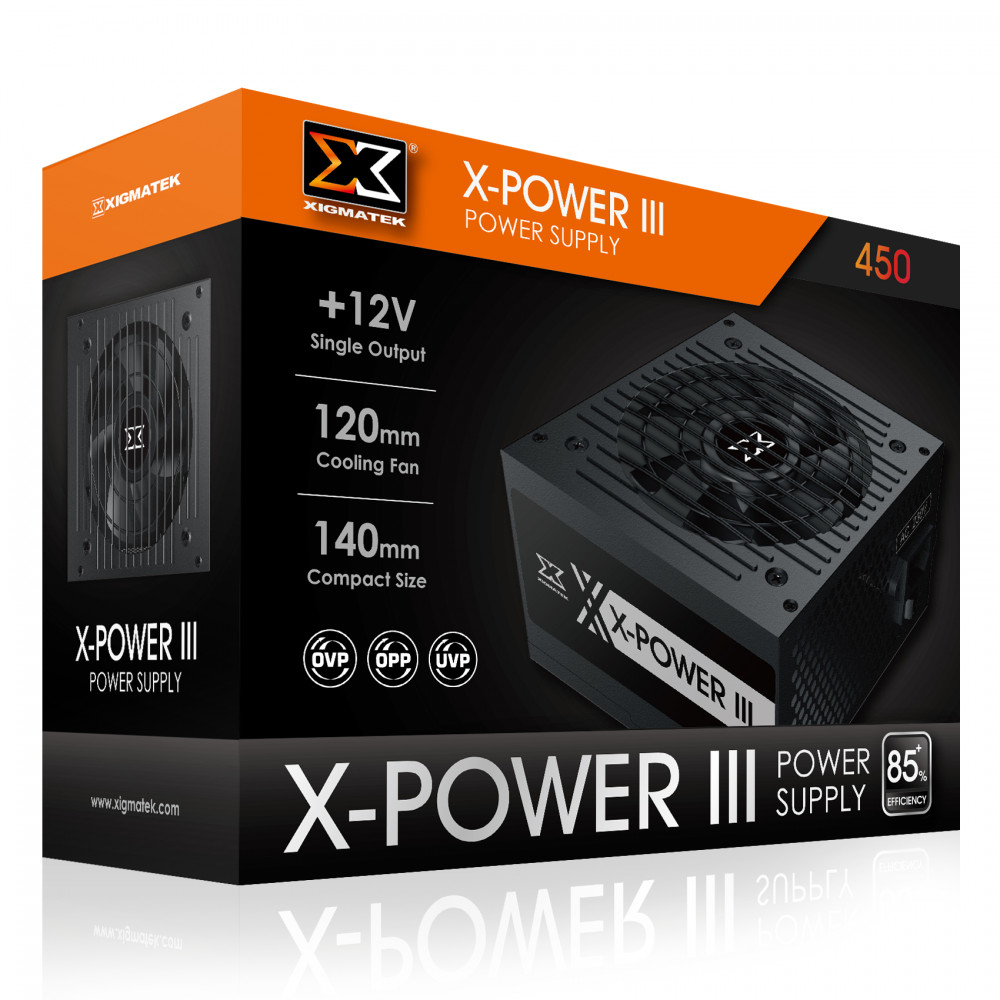 Nguồn Máy Tính Công Xuất Thực XIGMATEK X-POWER III X-450 (EN45969)-Hàng Chính Hãng