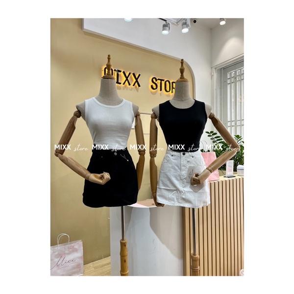 Áo thun ba lỗ tà bầu chất thun gân mềm mịn phom ôm tôn dáng