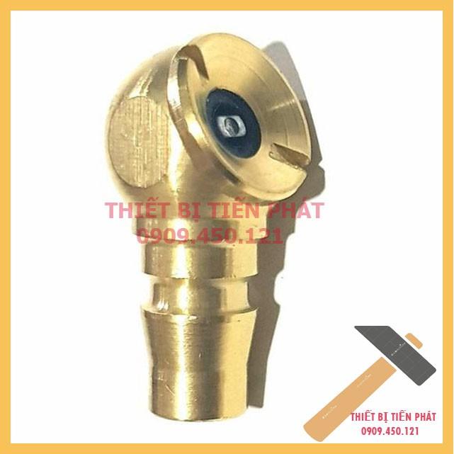 Đầu Bơm Hơi Xe Đồng Thau Loại Gài Ống Tháo Rời Nhanh Chóng