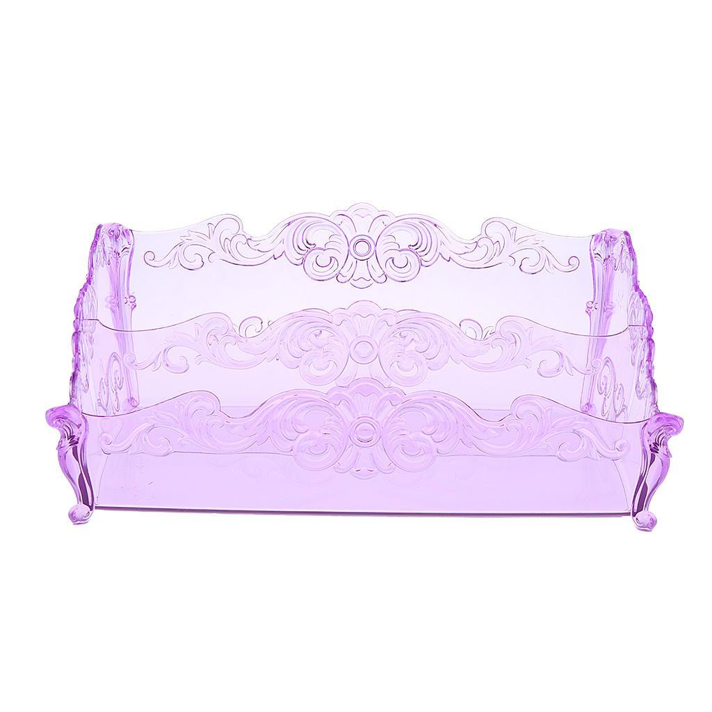 Pro Cosmetic Storage Makeup Holder Display Rack 2 Large Slots Transparent