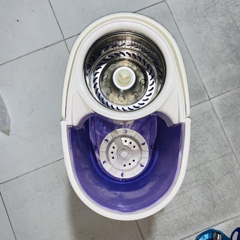 SIÊU RẺ - Bộ lau nhà 360 độ cao cấp Angel Mop lồng inox (Đã kèm 2 bông lau + có bánh xe