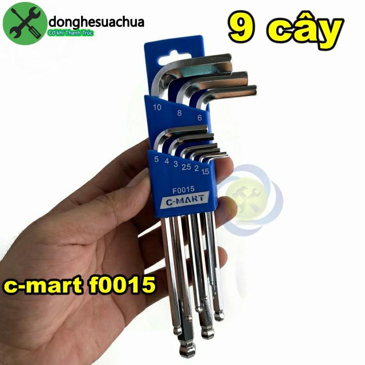 Bộ lục giác ngắn C-Mart F0015 9 cây 1.5-10mm