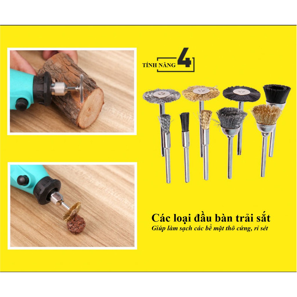 Bộ Máy Khoan Mài mini, Đa Năng 100 chi tiết, công suất 180W