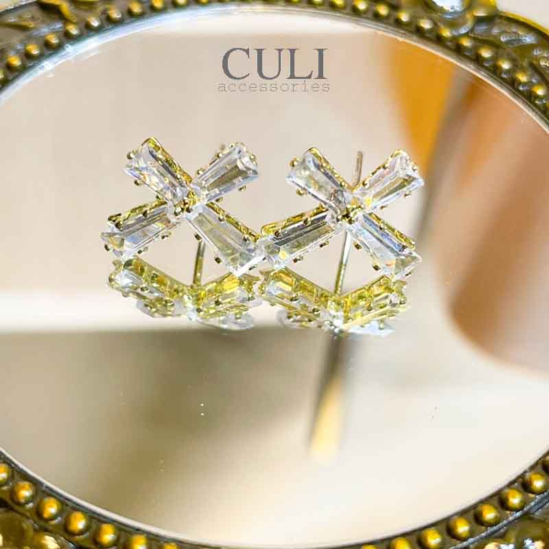 Khuyên tai, Bông tai thời trang nữ đính đá HT619 - Culi accessories
