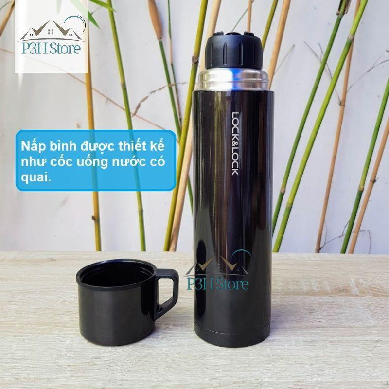 Bình giữ nhiệt Lock&Lock Mocha dung tích 750ml ó nắp dùng làm cốc uống LHC1438