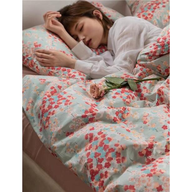 Bộ Chăn Ga Gối Côtton Living 100%cotton Hàng Nhập Khẩu Cao Cấp 4 Món Độc Lạ