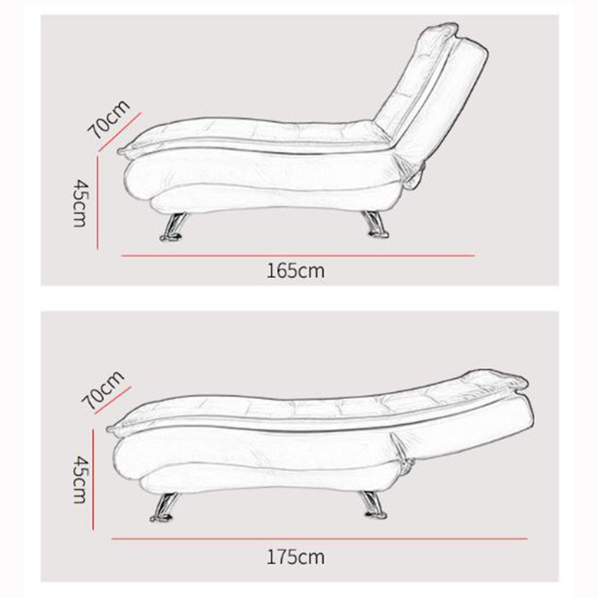 Ghế sofa thư giãn bằng da 178x70x40cm - 3 chế độ nằm, ghế phòng khách phòng ngủ - ghế lười nằm thư giãn, ghế nghỉ trưa văn phòng