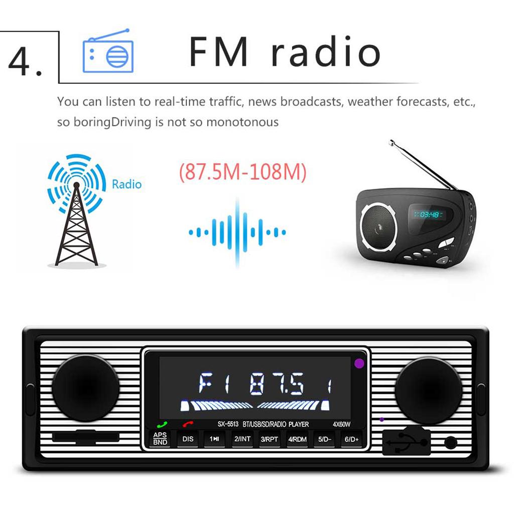 Autoradio Bluetooth Remote Control Handsfree FM Car Stereo