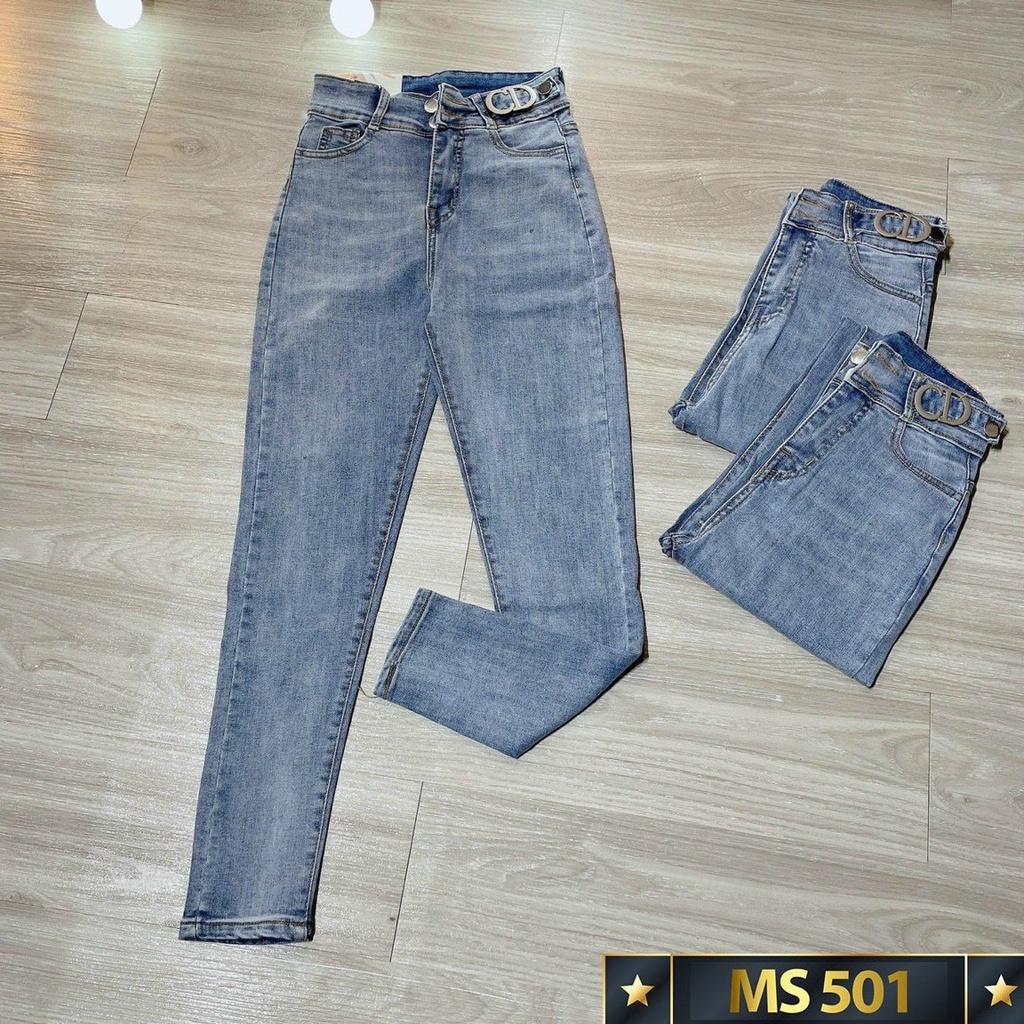 Quần jean nữ xanh trơn hack dáng cao cấp -chất denim co dãn tốt - quần chuẫn shop BEN Shop0807 H20