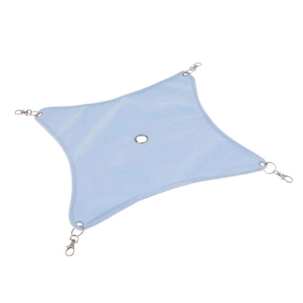 2X Small Hamster Hammock Cage Hanging Bed Nest for Birds Hamster Mice Blue-M