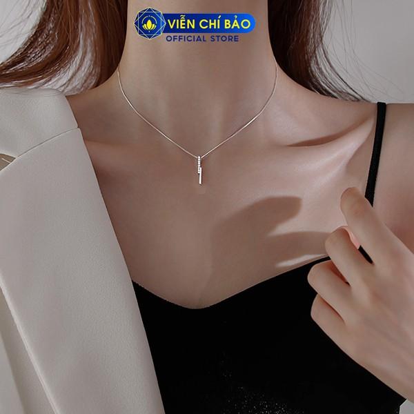 Dây chuyền nữ đính đá sang chảnh chất liệu bạc 925 thời trang phụ kiện trang sức nữ Viễn Chí Bảo D400523